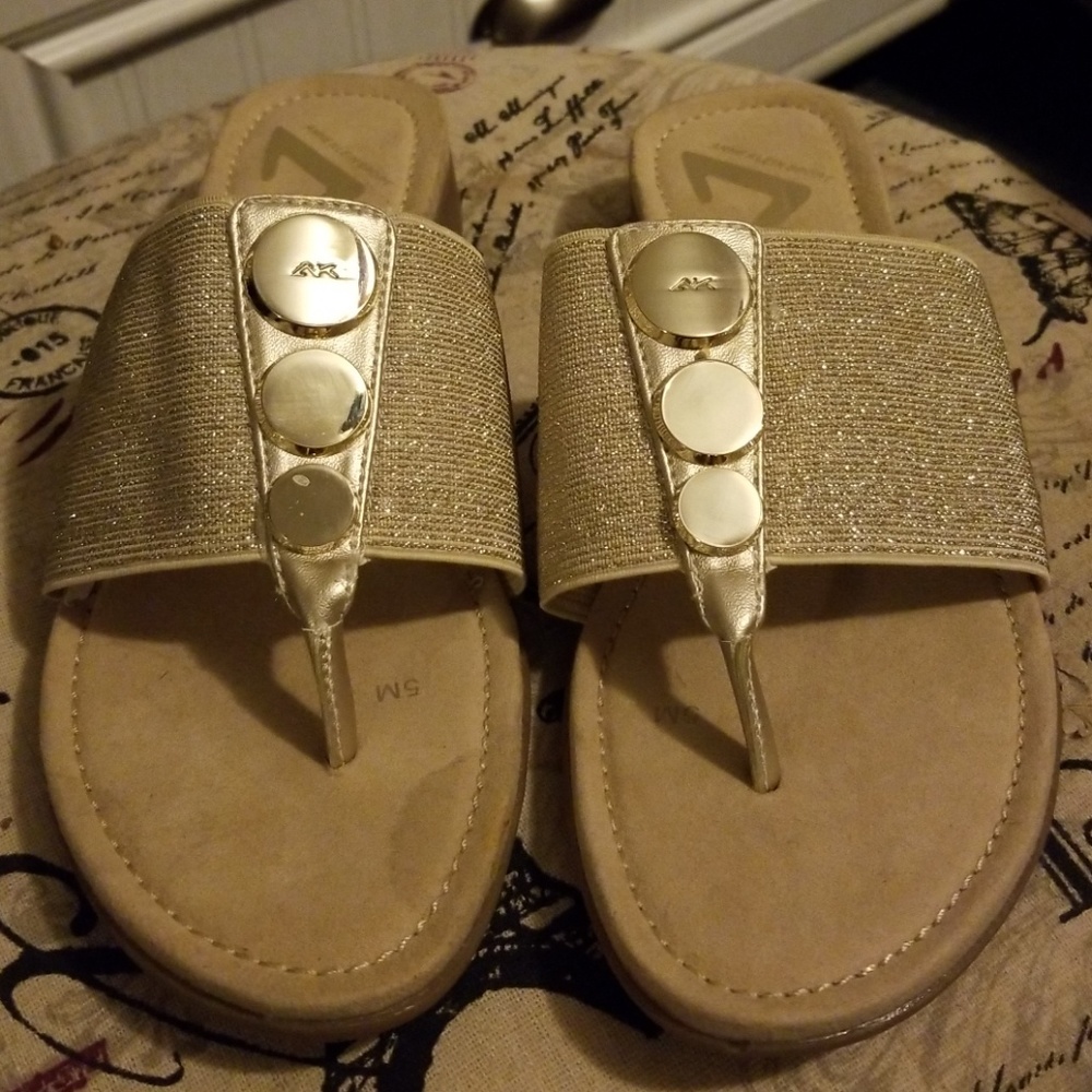 Cute gold sandals